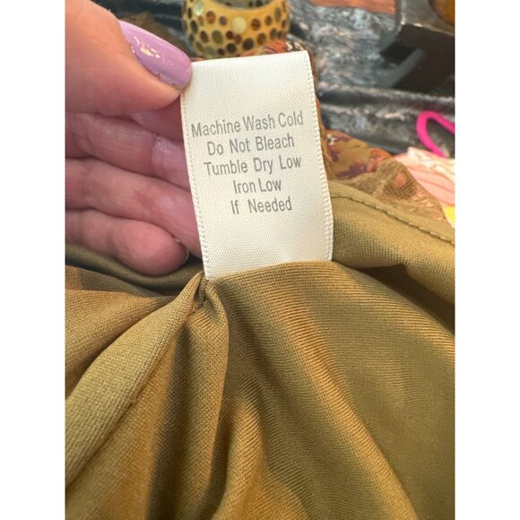 Anthropologie Blue Bird Boho Chic Sheer Floral Lace Dress M 3 tier Cottage Core - Picture 10 of 10